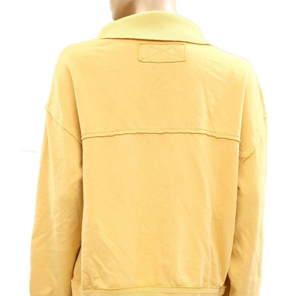 Free People We The Free Parker Half-Zip Pullover Sweatshirt Top Cozy L 284475 - Picture 7 of 10